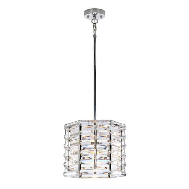 'Portobello' Polished Nickel Pendant Light - 1 Light - thumbnail