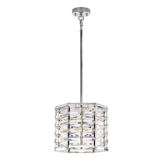 'Portobello' Polished Nickel Pendant Light - 1 Light - thumbnail