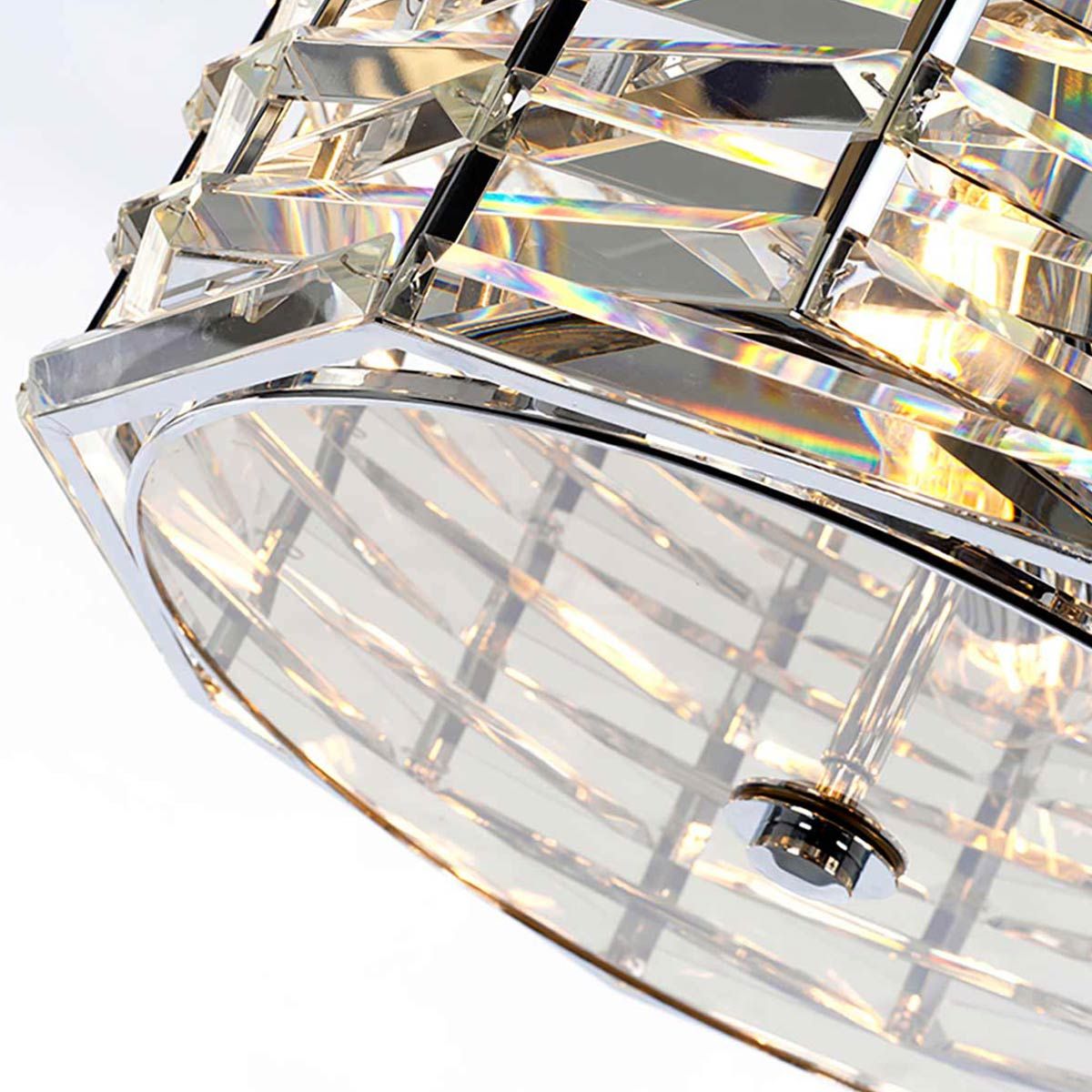 View of the underneath of the pendant light
