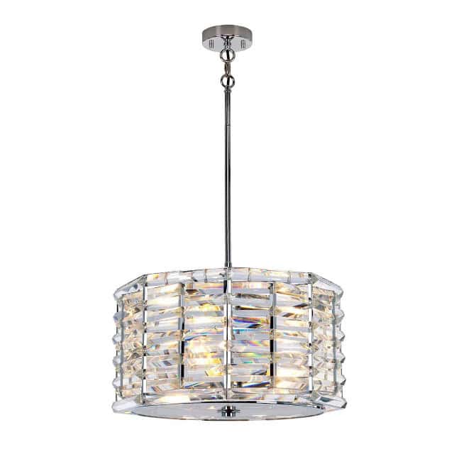 'Portobello' Polished Nickel Pendant Light - 4 Lights - thumbnail