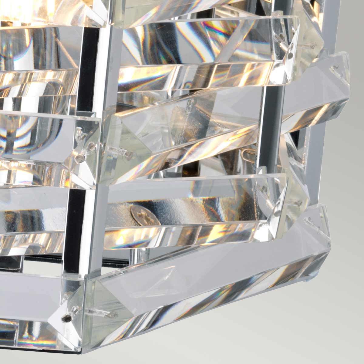 Magnified view of the K9 cut glass