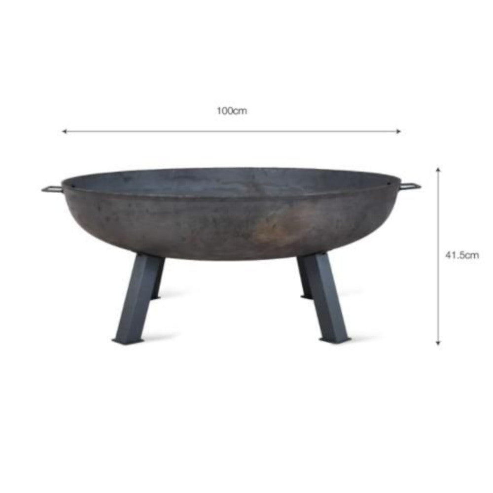 Dimensions for the 'Ramsdell' Large Modern Steel Fire Pit