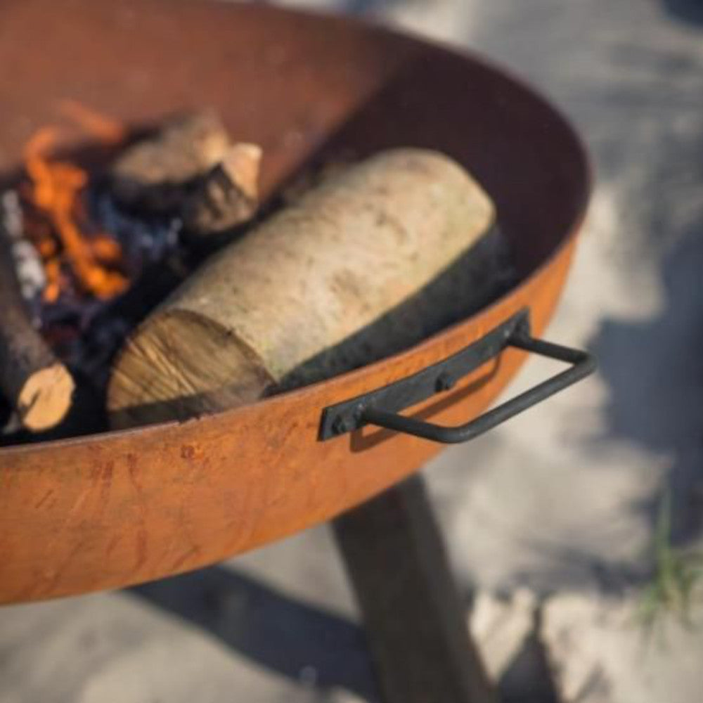 Close up of the modern fire pit