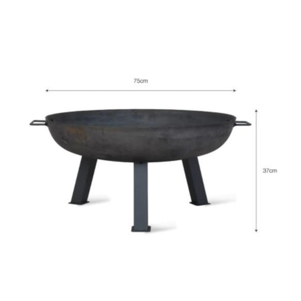 Dimensions for the 'Ramsdell' Medium Modern Steel Fire Pit