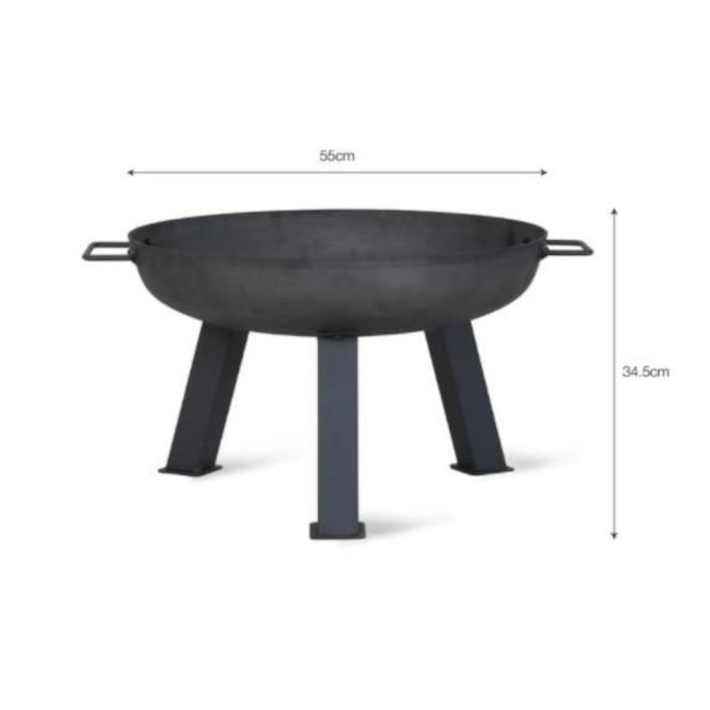Dimensions of the 'Ramsdell' Small Modern Steel Fire Pit