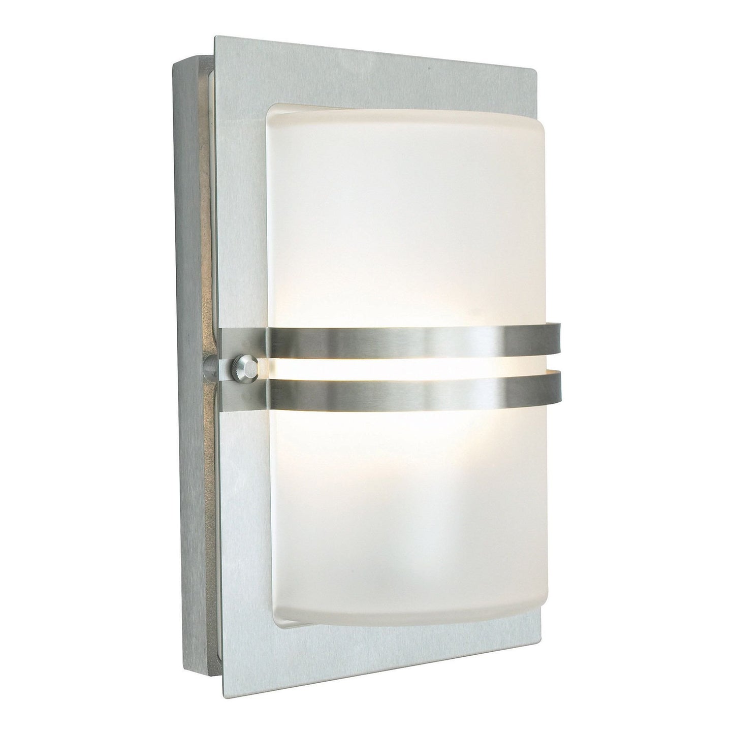 "Hythgate" Rectangular Modern Porch Light with Frosted Glass