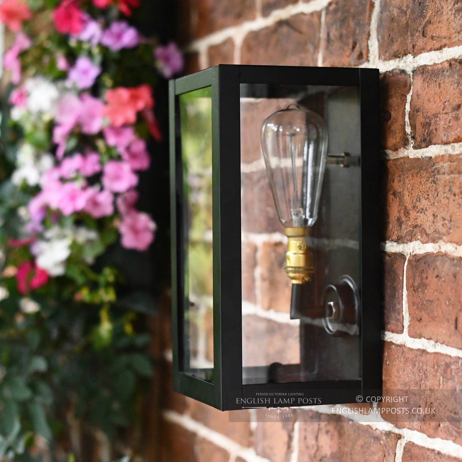 Rectangular Black Flush Porch Lantern