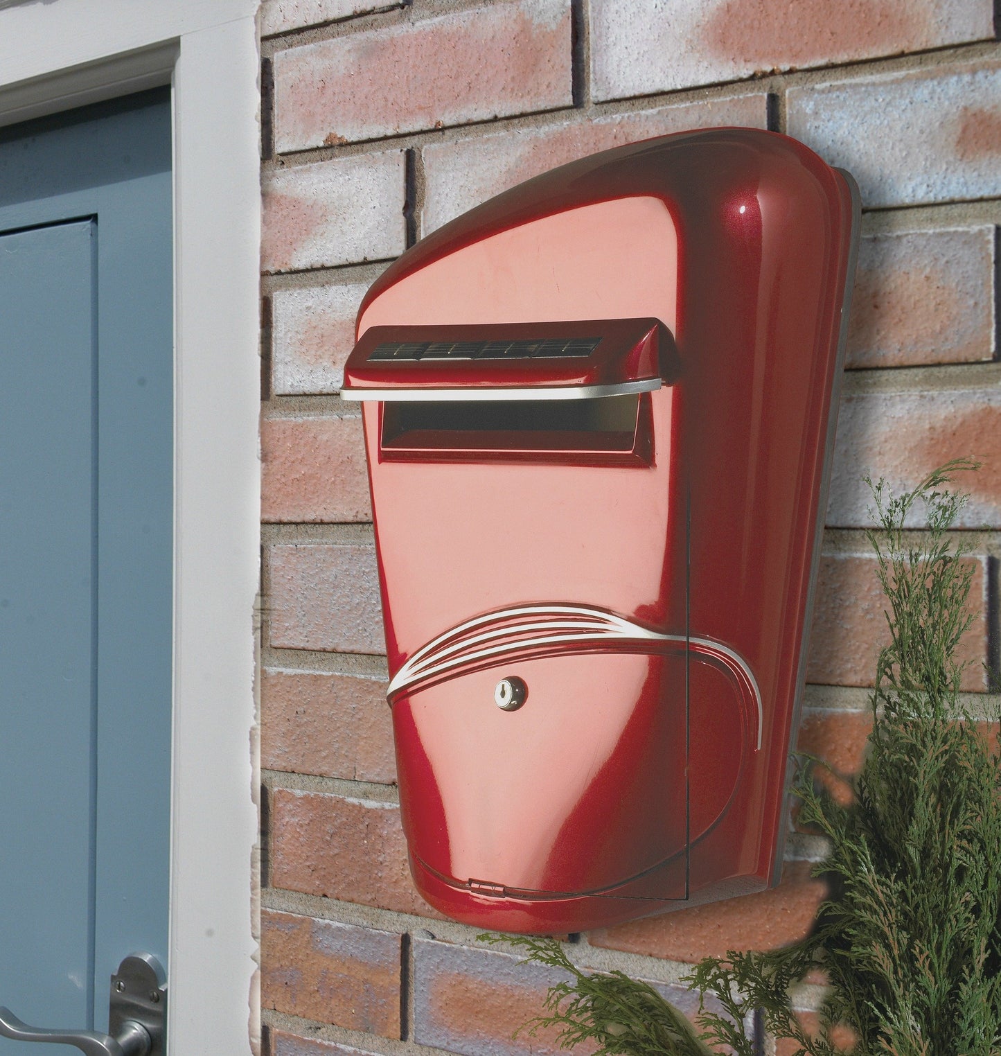 Red A La Mode Post Box