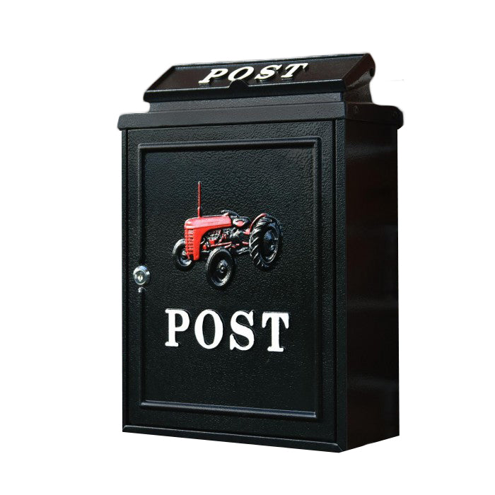 Wall Mounted Post Box with a Classic Red Tractor