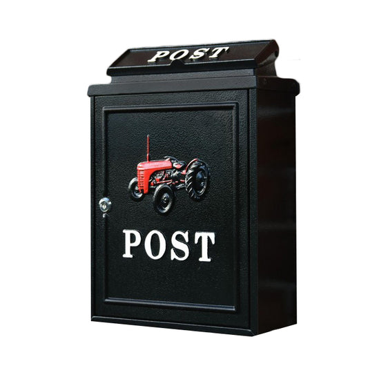 Wall Mounted Post Box with a Classic Red Tractor
