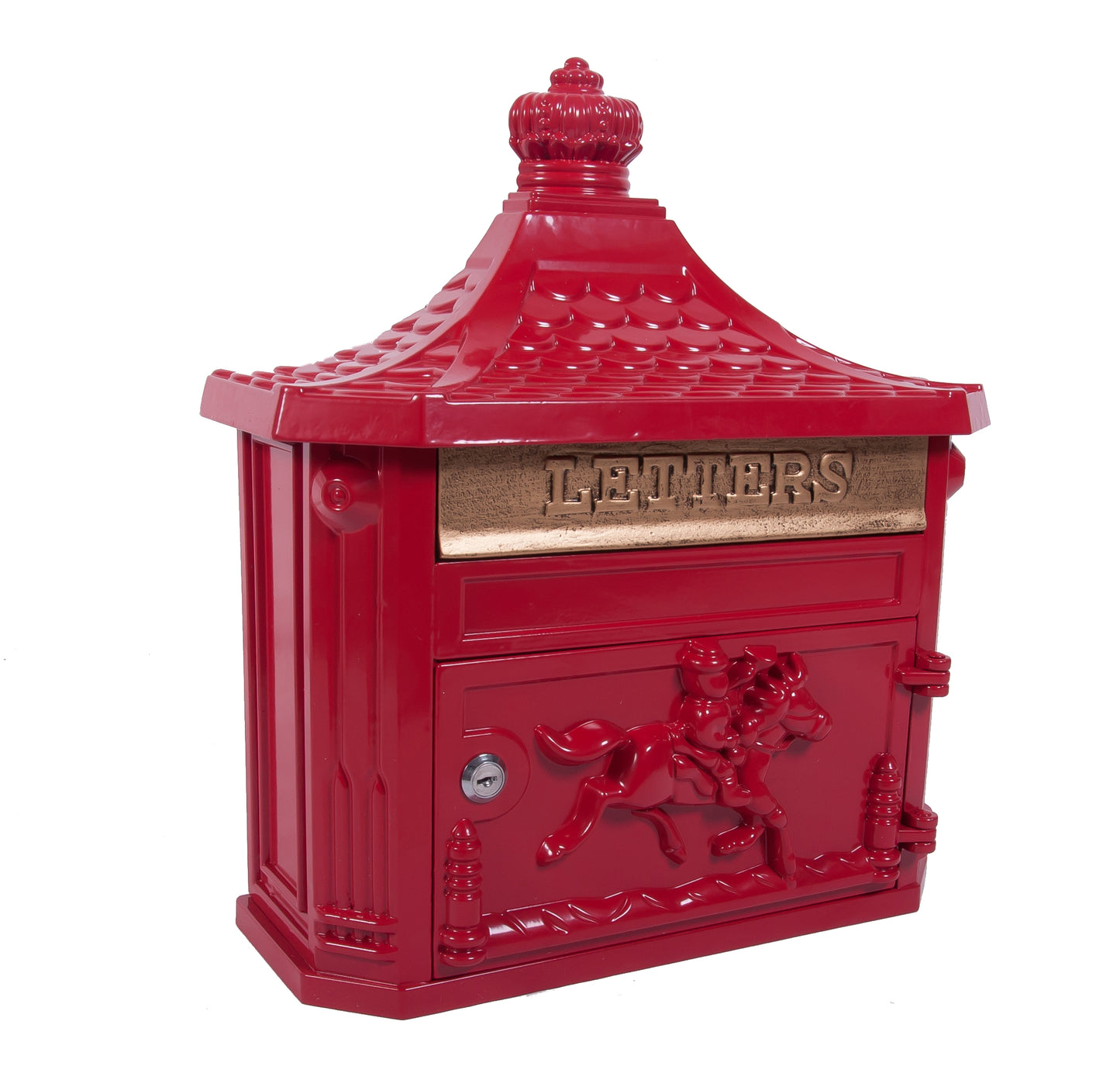 Red Huntley Wall Mounted Post Box