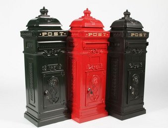 'The Lincoln' Black Freestanding Pillar Box