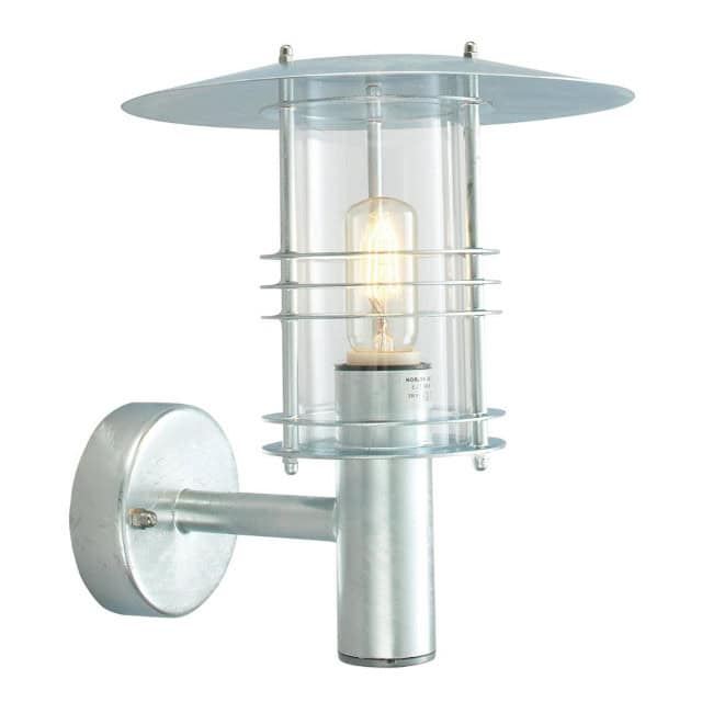 'Redworth' Galvanised Bottom Fix Wall Light - thumbnail