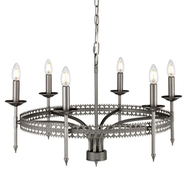 Regal 'Brymbo' Six Light Chandelier - thumbnail
