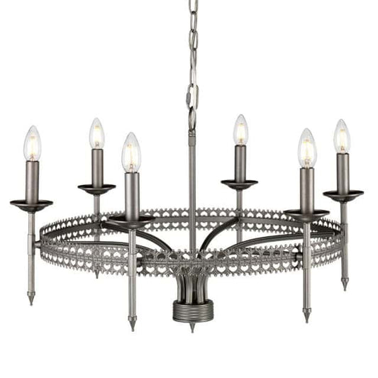 Regal 'Brymbo' Six Light Chandelier - thumbnail