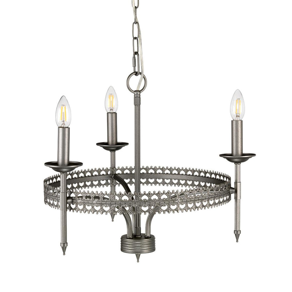 Regal 'Brymbo' Three Light Chandelier