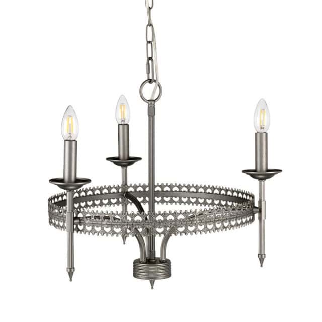 Regal 'Brymbo' Three Light Chandelier - thumbnail