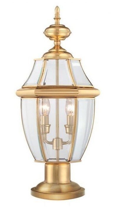 Regal Polished Brass Pillar Light