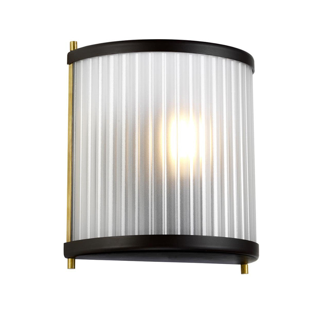 The 'Barry' wall light illuminated