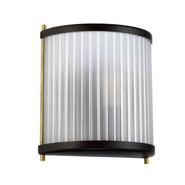 Ribbed Glass 'Barry' Flush Fit Wall Light - thumbnail