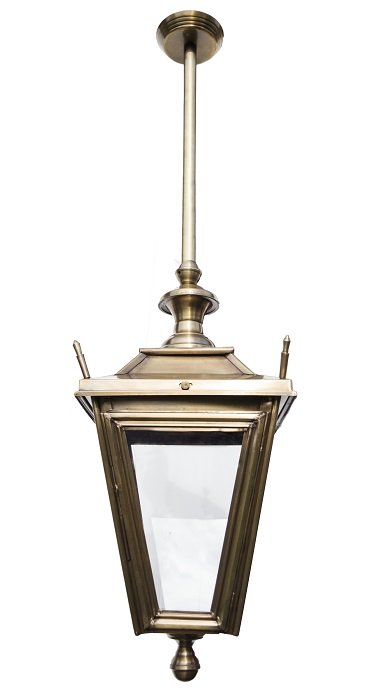 Rigid Hanging Lantern Antique Brass