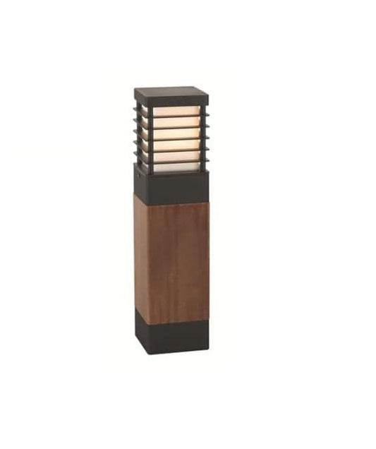 'Risley' Wooden Bollard In Black - thumbnail