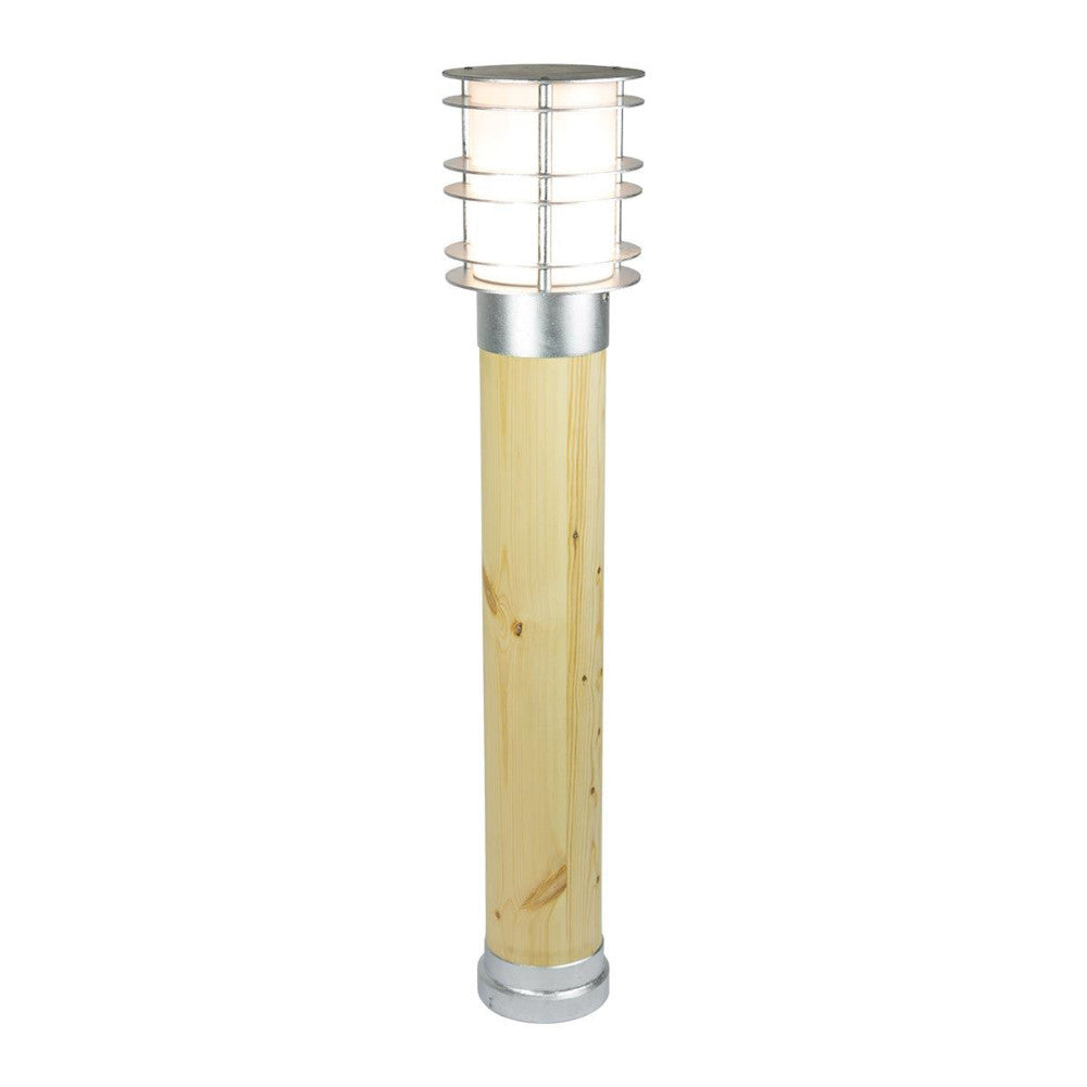 'Rokeby' Wood And Galvanised LED Bollard Light