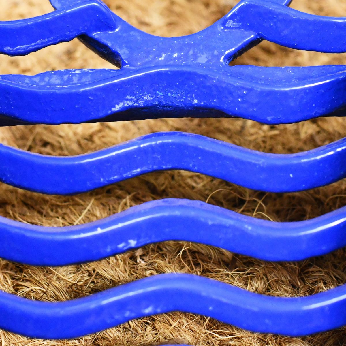 The blue boot scraper in situ