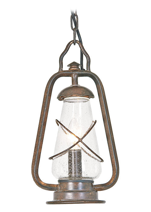 Rustic Bronze Mining Style Chain Lantern