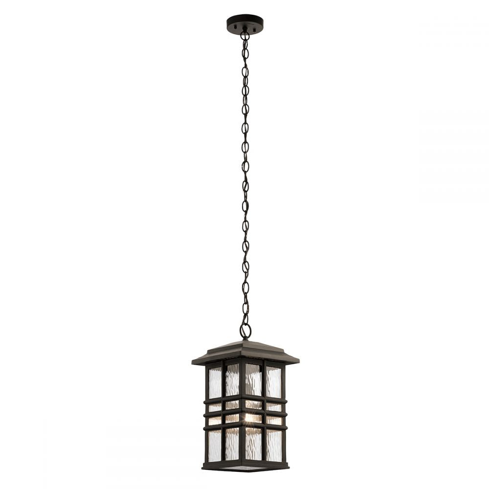 Rustic Bronze Square Hanging Chain Lantern
