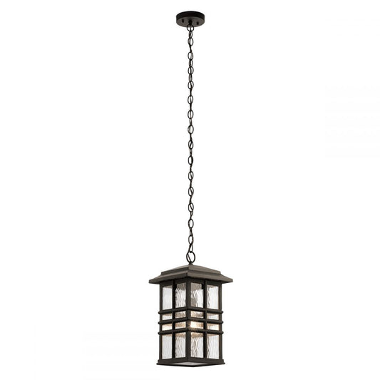 Rustic Bronze Square Hanging Chain Lantern