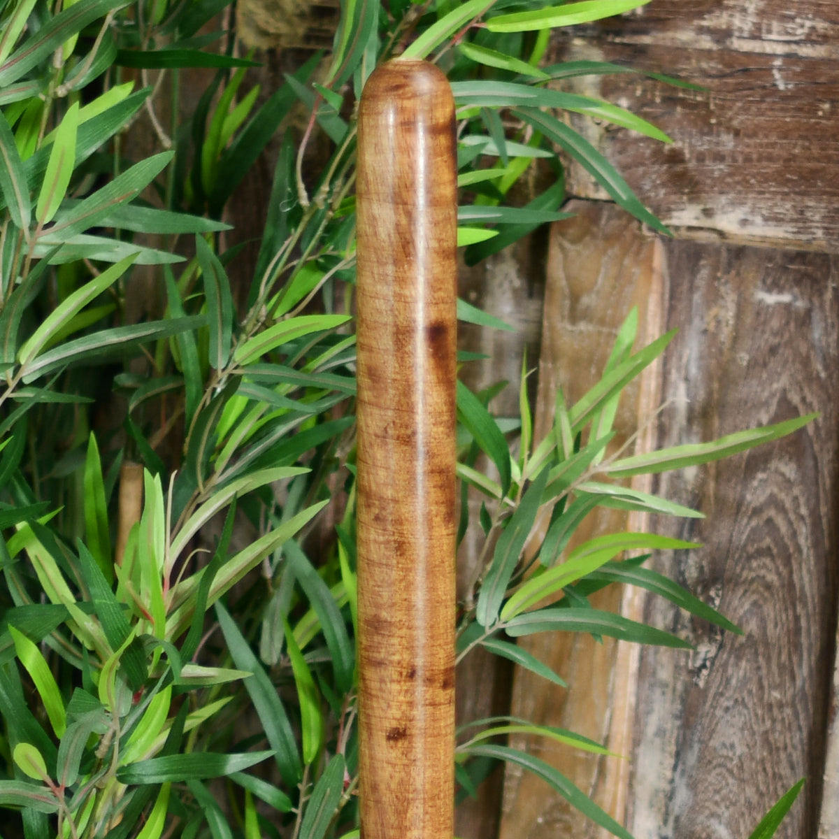 Magnified view of the spade handle