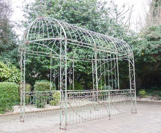 Rustic Green Vintage Garden Gazebo Walkway