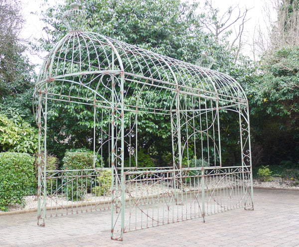 Rustic Green Vintage Garden Gazebo Walkway