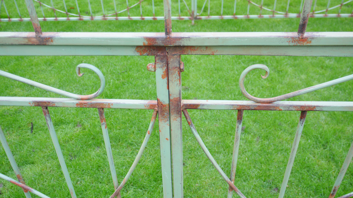 Rustic Green Vintage Garden Gazebo Walkway