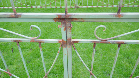 Rustic Green Vintage Garden Gazebo Walkway