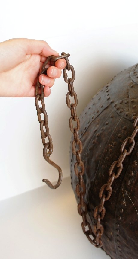 Rustic iron hanging table and bar light