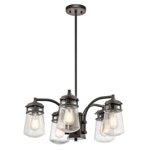 'Coley' Seeded Glass Outdoor Chandelier 