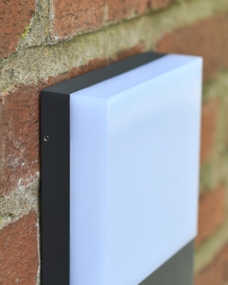 Magnified view of the LED wall light top