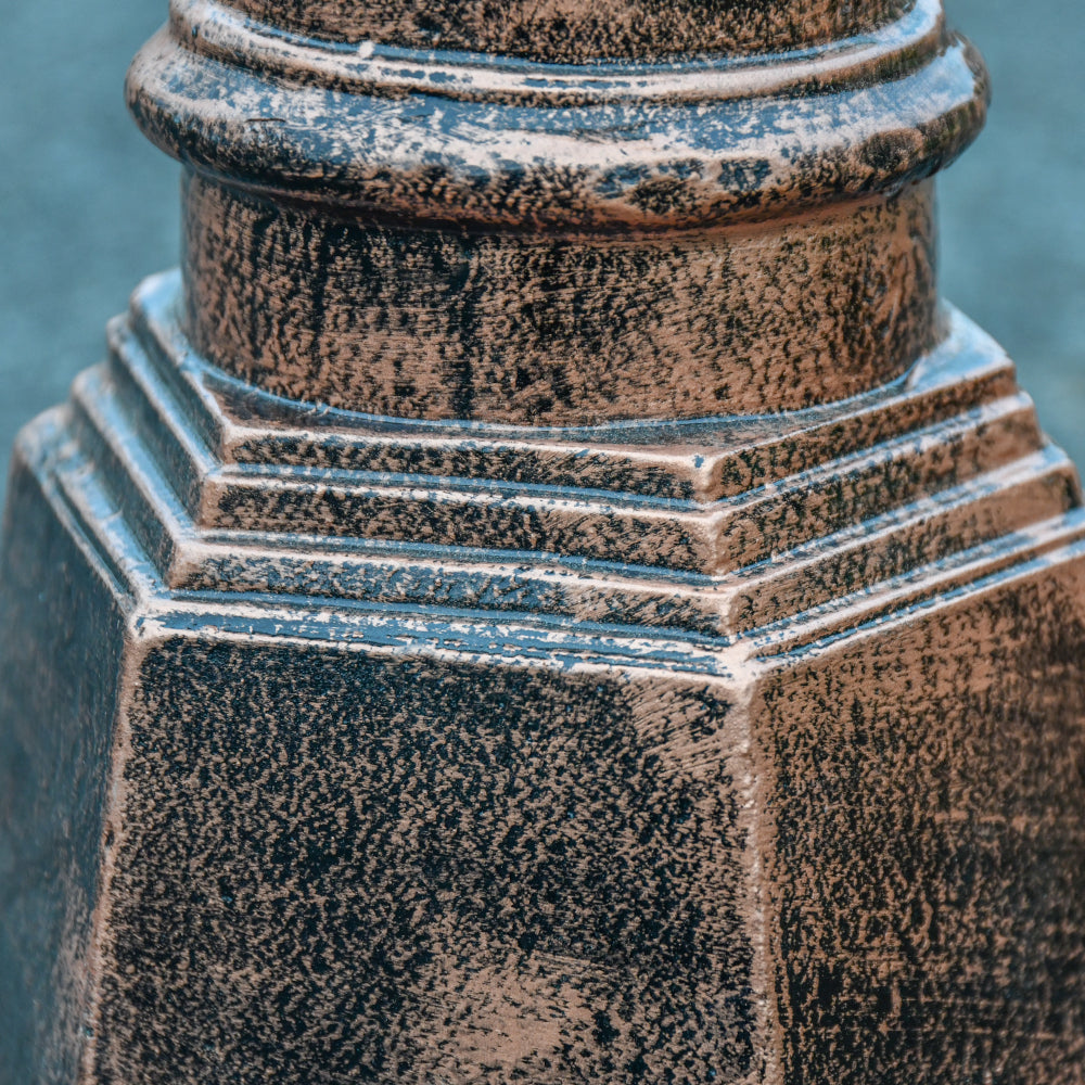 Close up of the tiered decoration 