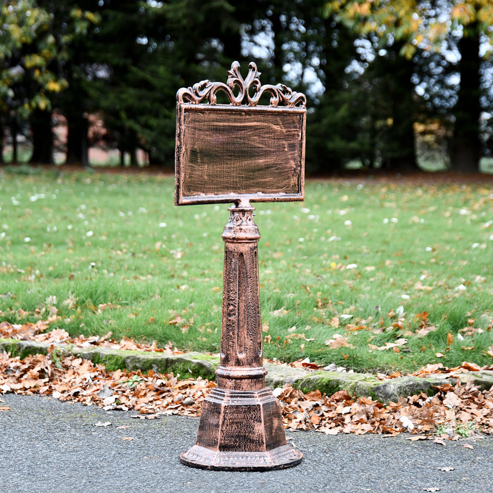 Angled view of the 'Salkeld' sign post
