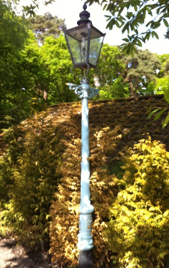 Salvaged borough of Poole cast iron lamp post 