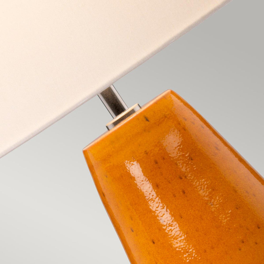 Close up of the burnt orange at the top of the base