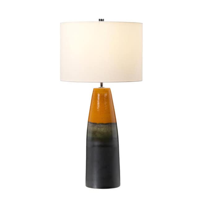 'Sarsden' Graphite And Orange Table Lamp - thumbnail
