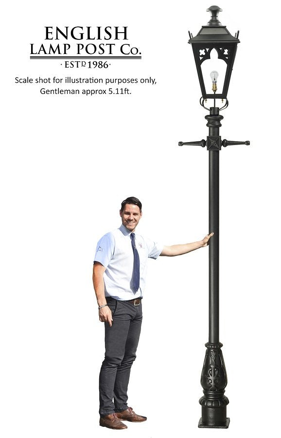 Gothic Lamp Post Black 2.7m life size scale 