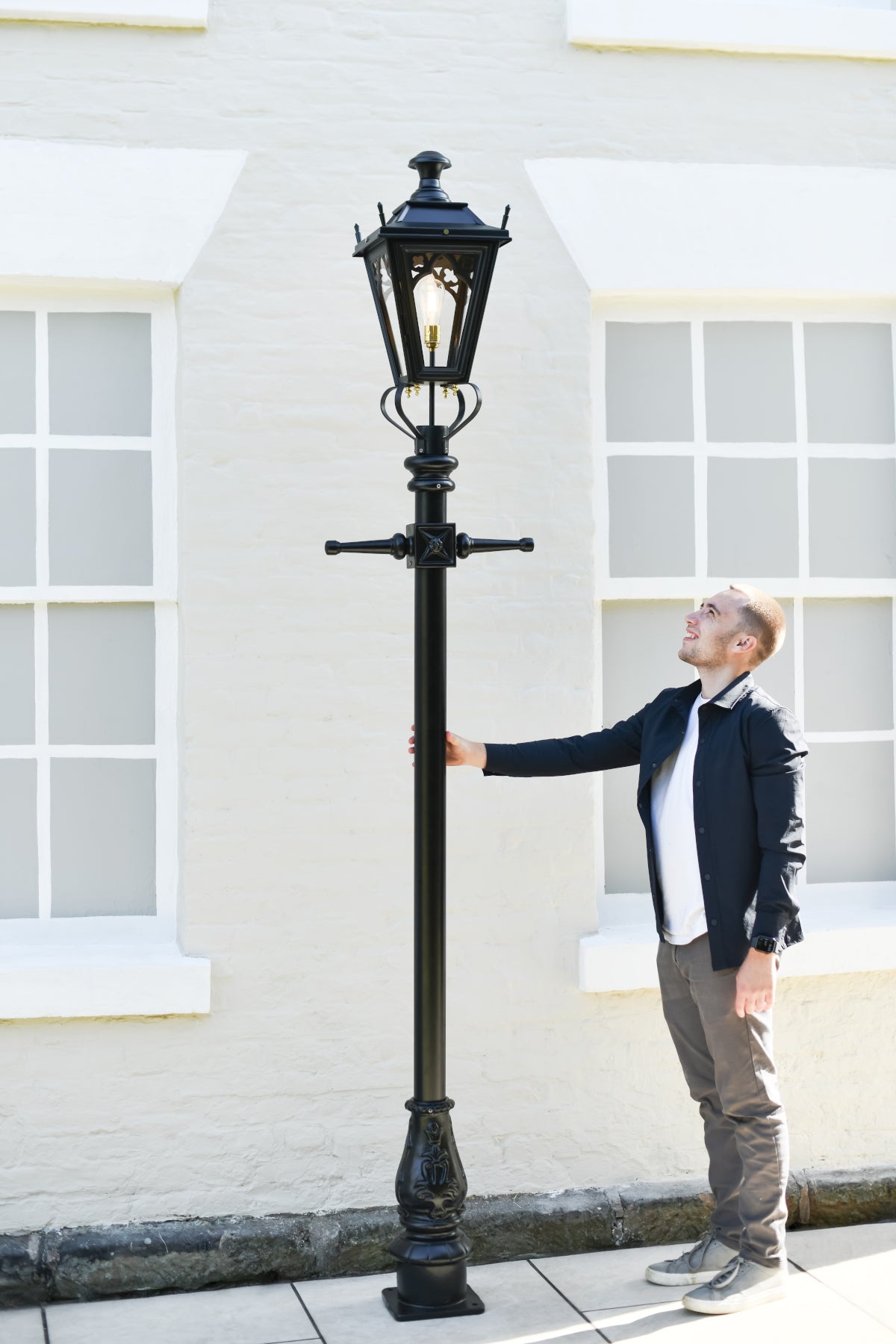 Life size scale of the 'Midnight Beacon' lamp post 