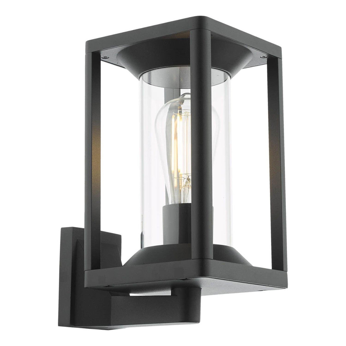 'Scolton' Matt Black Contemporary Wall Light 