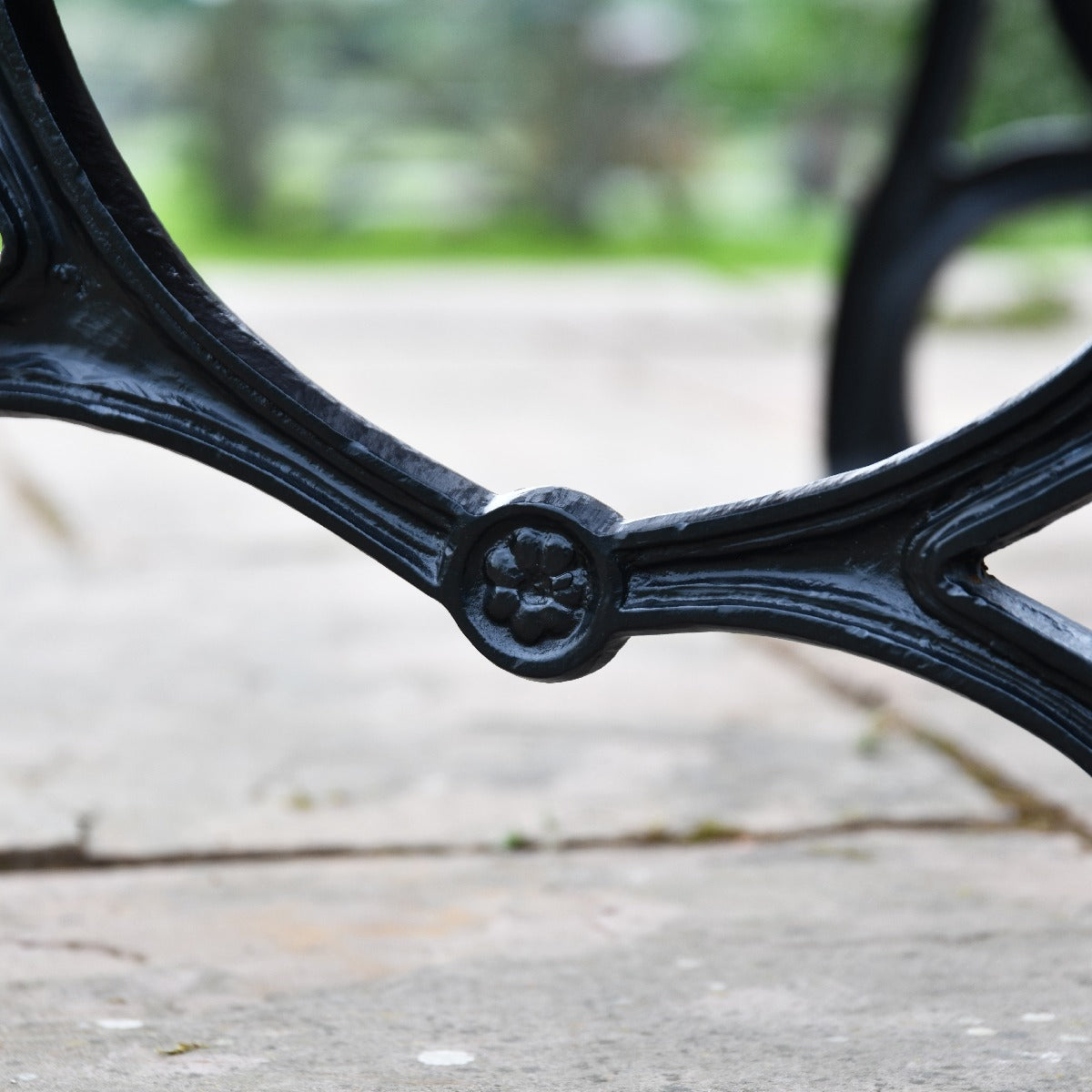 Scrolled Cast Iron and Wood 3 Seater Park Bench
