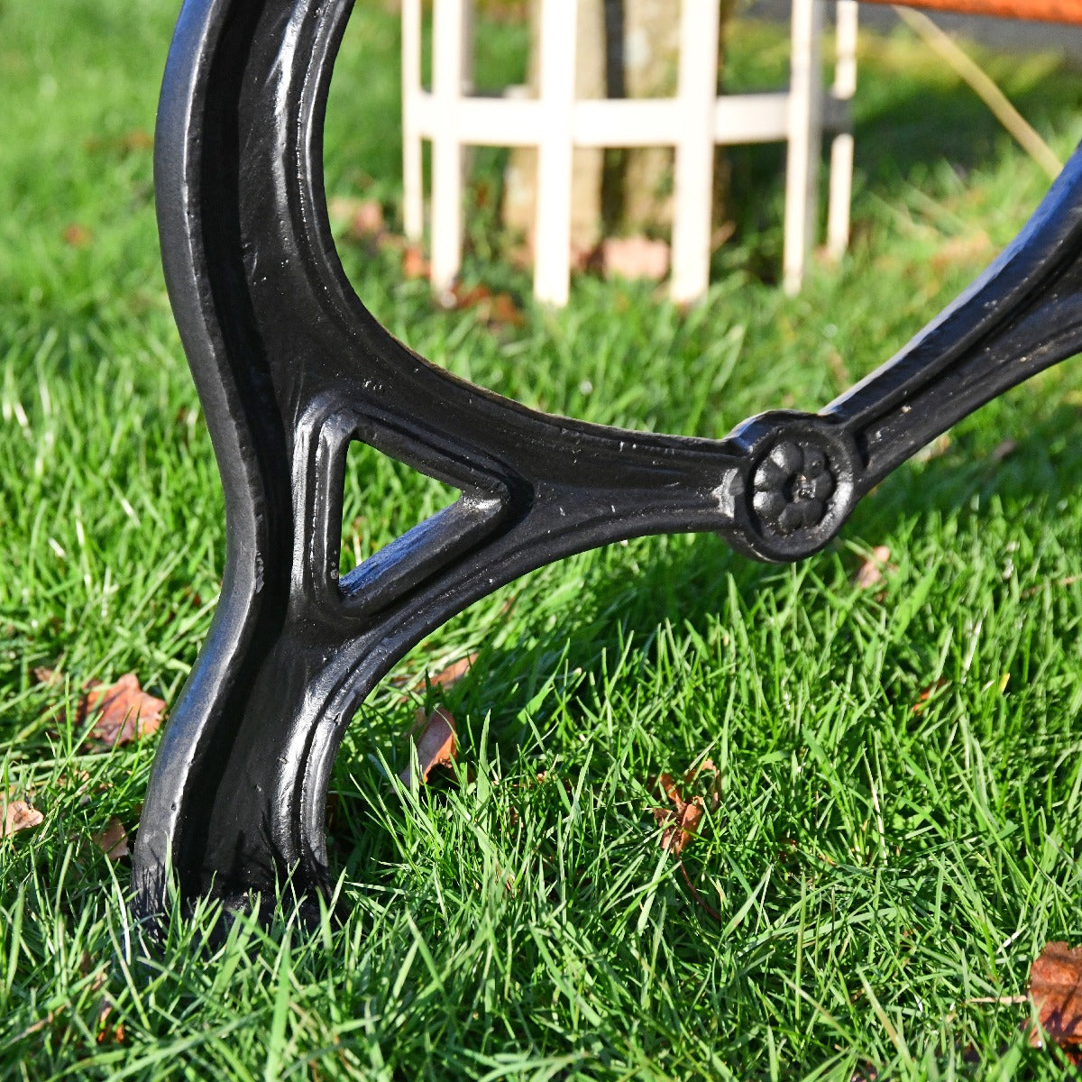 Scrolled Cast Iron and Wood 3 Seater Park Bench