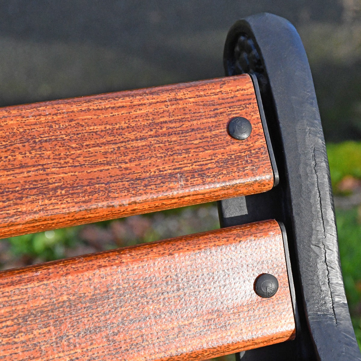 Scrolled Cast Iron and Wood 3 Seater Park Bench